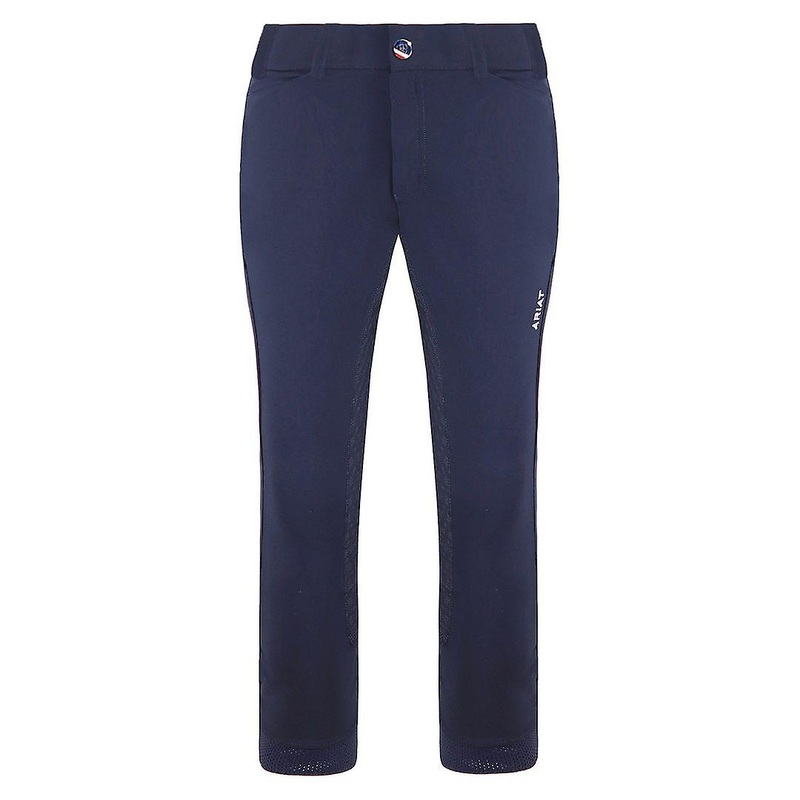 Ariat Tri Factor Grip Navy Blue Kids Knee Patch Breech Bottoms 10030996