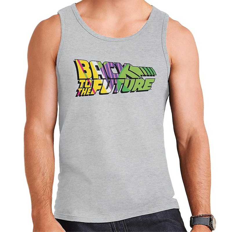 Back To The Future Striped Colourful Logo Men’s Vest