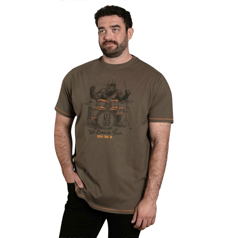 D555 Mens Stockton Big & Tall Gorilla Short Sleeve T-Shirt