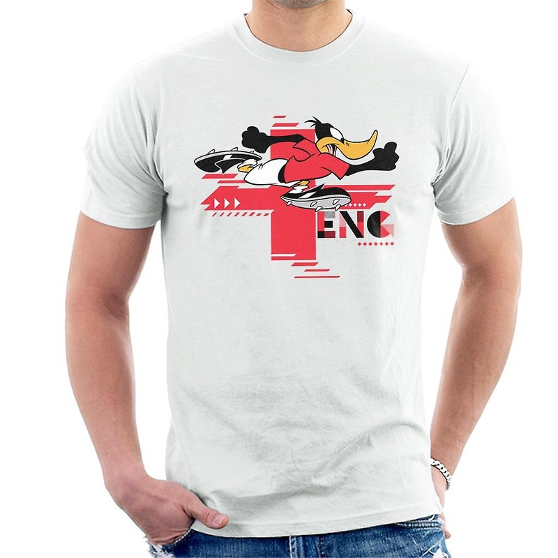 Looney Tunes Football Daffy Duck For England Men’s T-Shirt