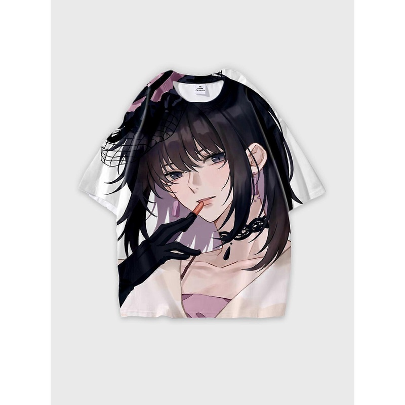 T-Shirt Round Neck, Loose Short Sleeve Link Click Graphic Tee, Unisex Summer Casual Top W1545