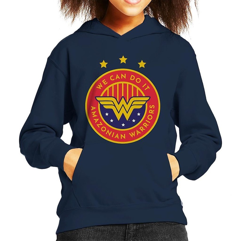 Wonder Woman Sports We Can Do It Amazonian Warriors Kid’s Hooded Sweatshirt