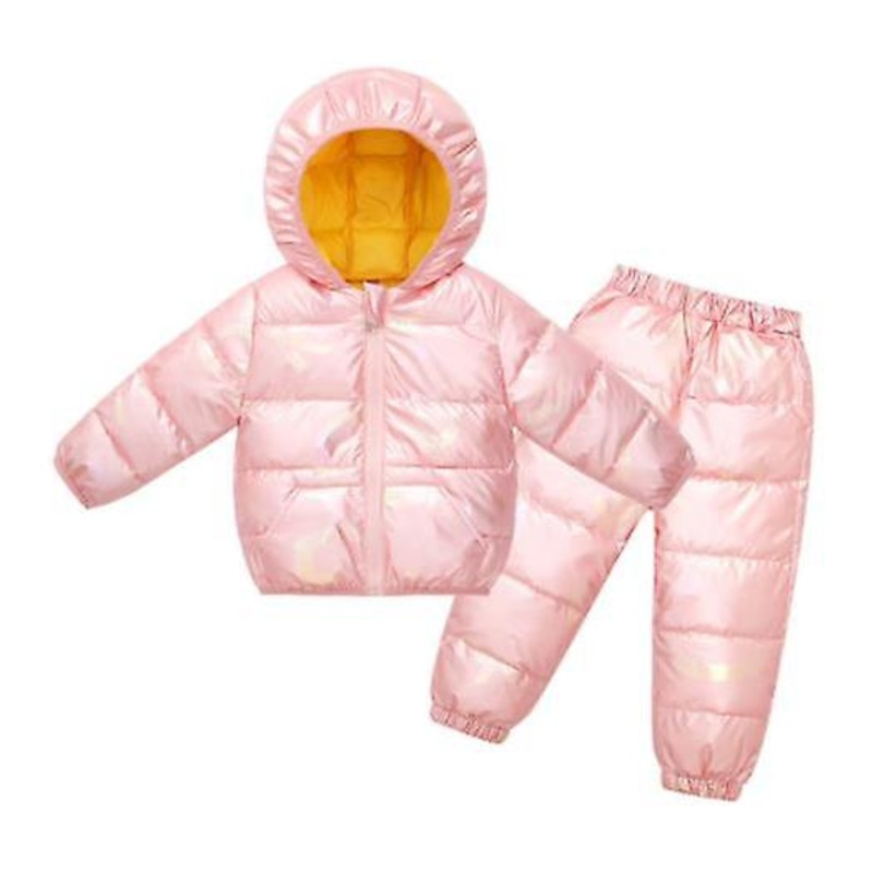 2023 Winter New Arrival Children’s Clothing Children’s Down Jacket Suit Two-piece Boys And Girls Warm Hooded Jacket Cotton Pants