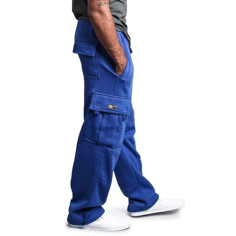 Men’s cargo pants, baggy, jogging, elastic, work, casual, streetwear, 3XL