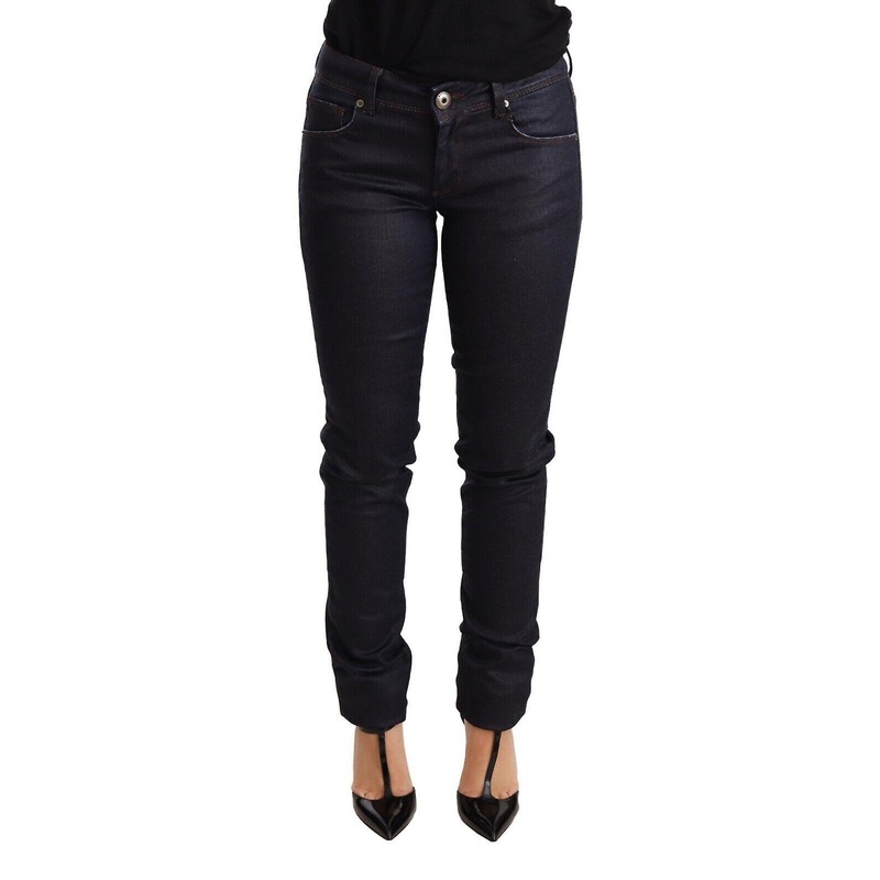 Blue Low Waist Skinny Slim Trouser Cotton  Jeans