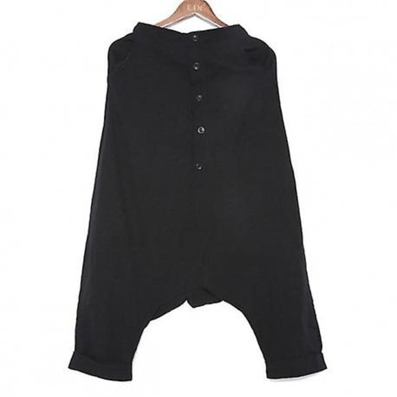Button Split Joint Thin Loose Cross-pants