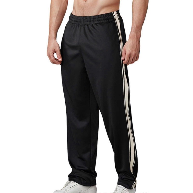 Cargohose Herren Lange Cargo Hosen Baggy Arbeitshosen Baumwolle Sommer Jogginghose mit Taschen A4 Black XXL