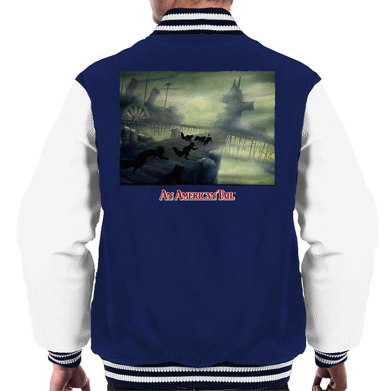 An American Tail Cats Chasing Men’s Varsity Jacket