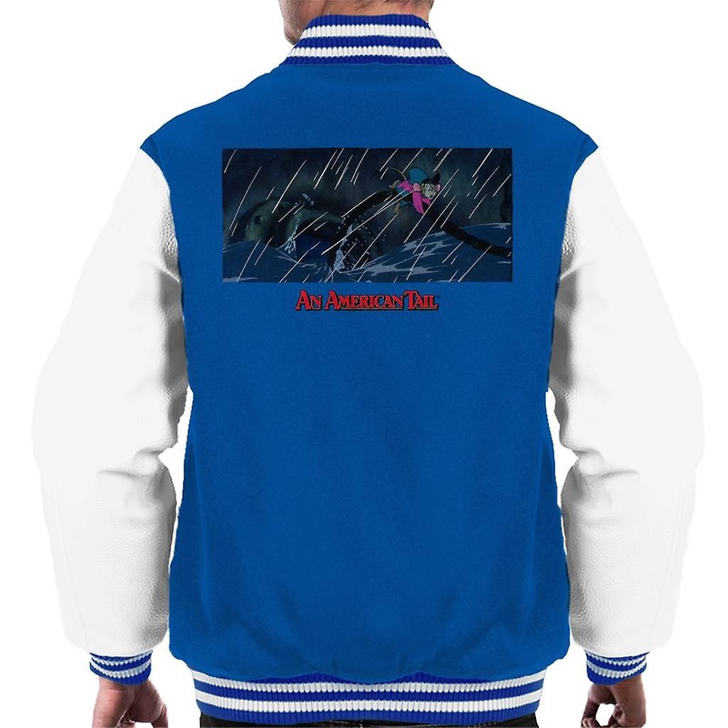 An American Tail Fievel Holding On Men’s Varsity Jacket