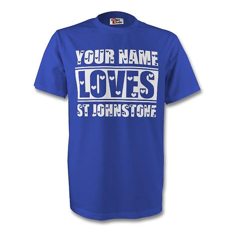 Your Name Loves St Johnstone T-shirt (blue)