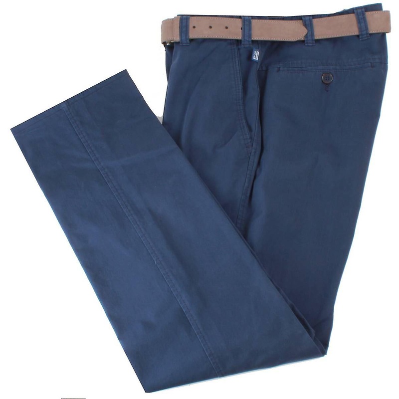 BRUHL Catania B Nanotec Gabardine Stretch Chinos – Marine Navy