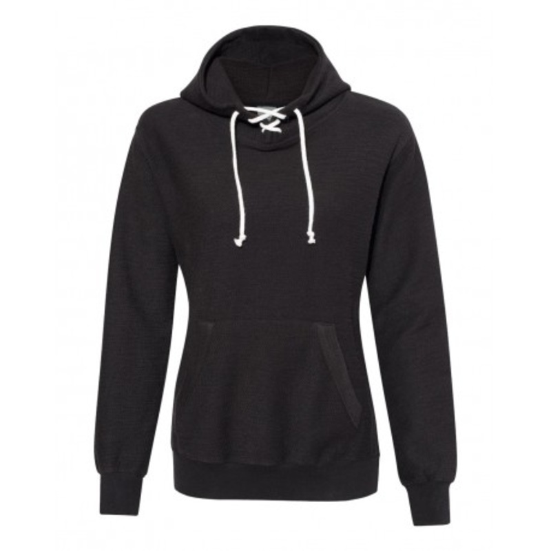 J. America 8694 Women’s French Terry Sport Lace Scuba Hooded Pullover | J. America 8694