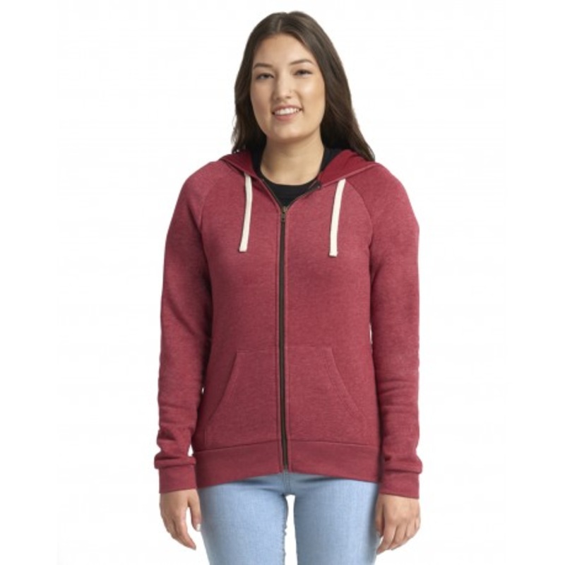 Next Level 9603 Ladies’ Malibu Raglan Full-Zip Hooded Sweatshirt | Next Level Apparel 9603