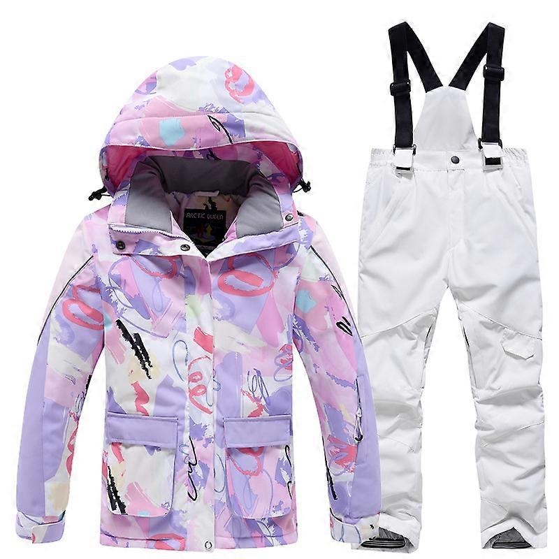 Winter -30 Children Ski Suit Professional Skiing Snowboarding Kids Jacket and Pants Warm Waterproof Snow Suit – 1022 Set