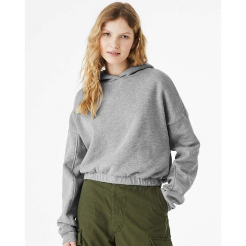 BELLA + CANVAS 7506 FWD Fashion Women’s Sponge Fleece Cinched Bottom Hoodie | Bella + Canvas 7506