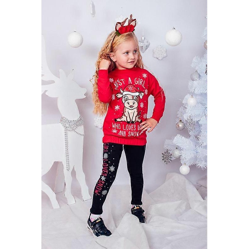 Winter Carnival Set (Infant Girls)  Warm Knit Top & Stretch Leggings, Winter,  HC 6183