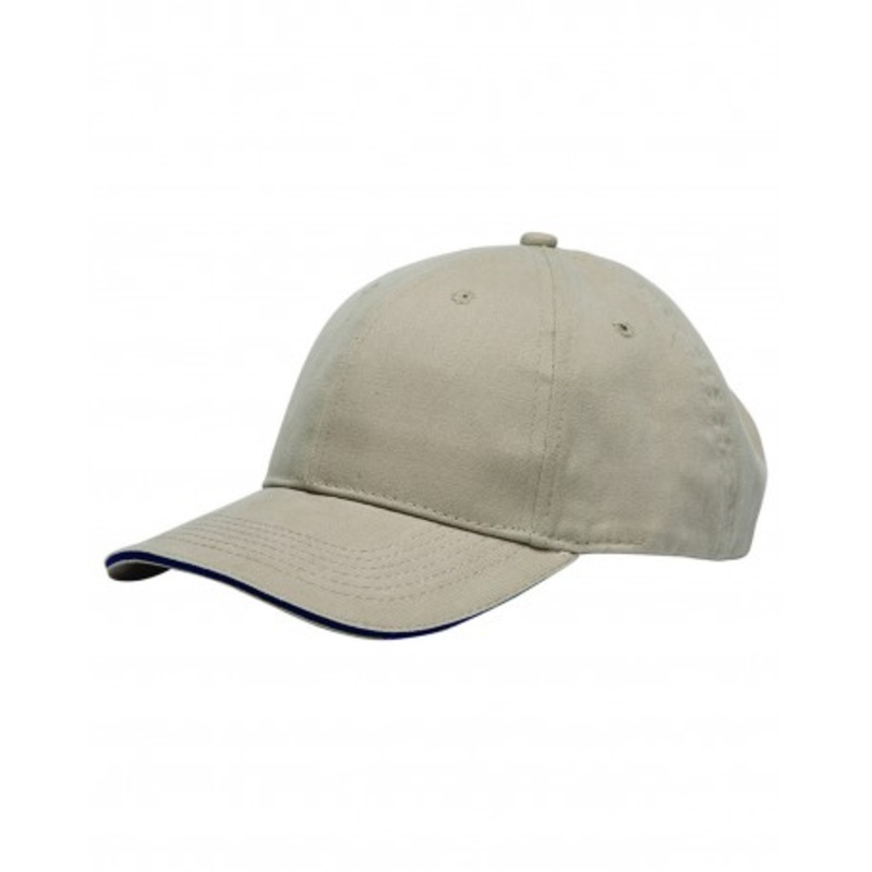 Bayside BA3621 100% Brushed Cotton Twill Structured Sandwich Cap | Bayside BA3621