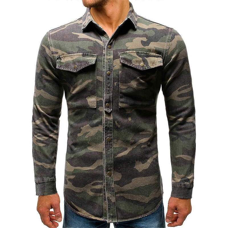 Camouflage Men’s Tactical Denim Jacket WaterRepellent Military Softshell 3XL