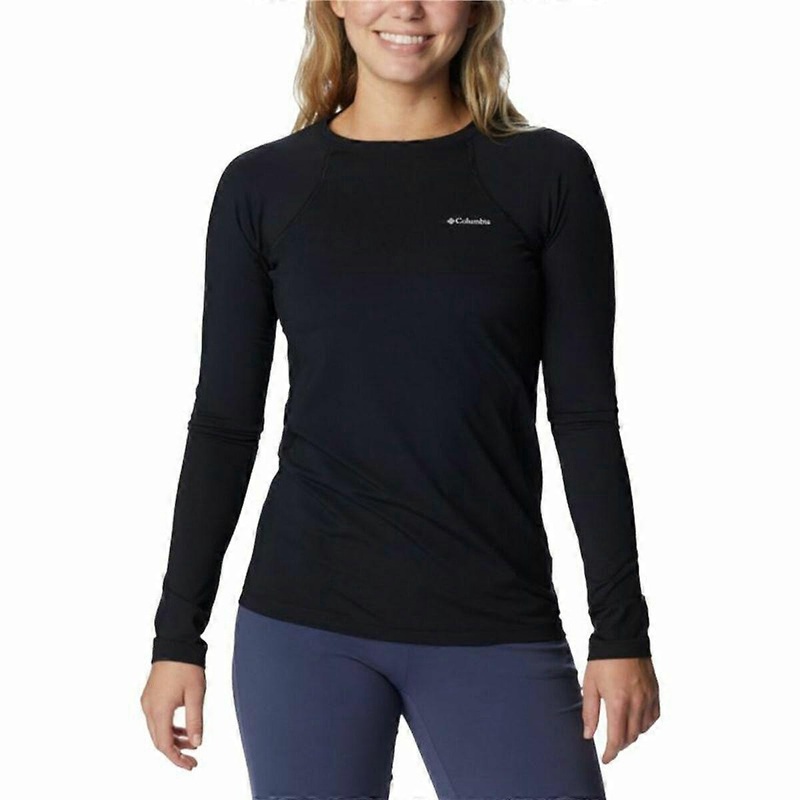 Womens Long Sleeve T-Shirt Columbia Midweight Black