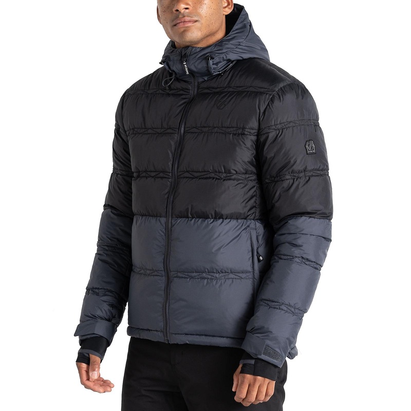 Dare 2b Mens Ollie Waterproof Hooded Thermal Padded Ski Skiing Jacket – Ebony