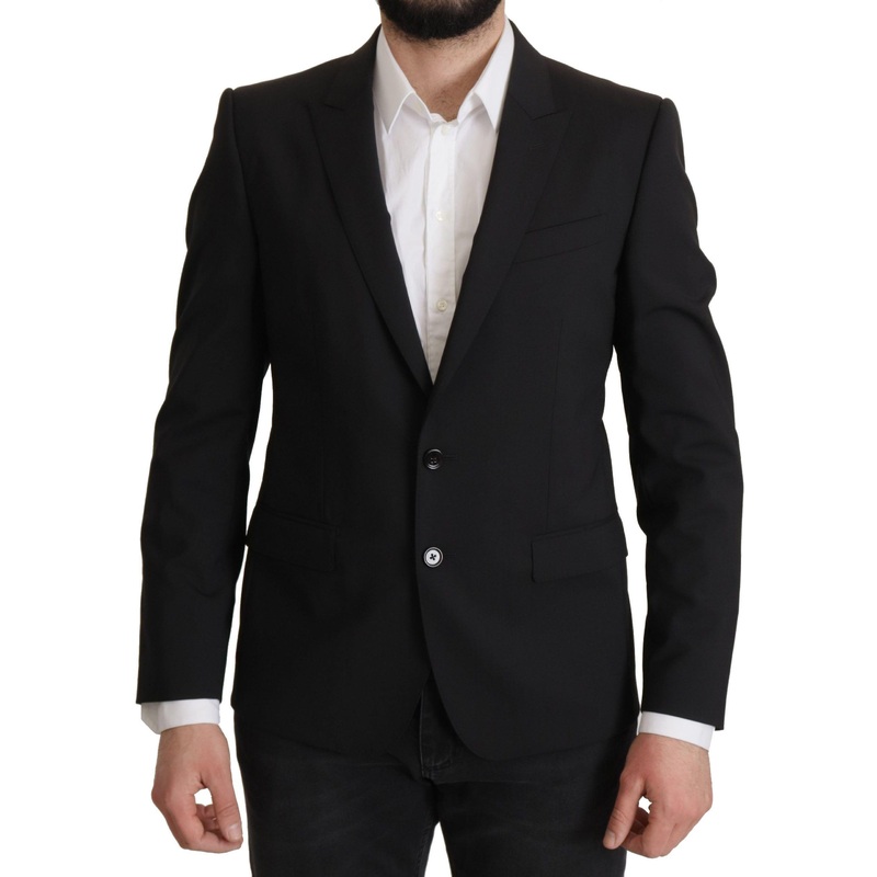 Dolce & Gabbana Men’s Black Single Breasted Jacket Martini Blazer