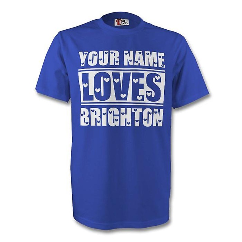 Your Name Loves Brighton T-shirt (blue) – Kids