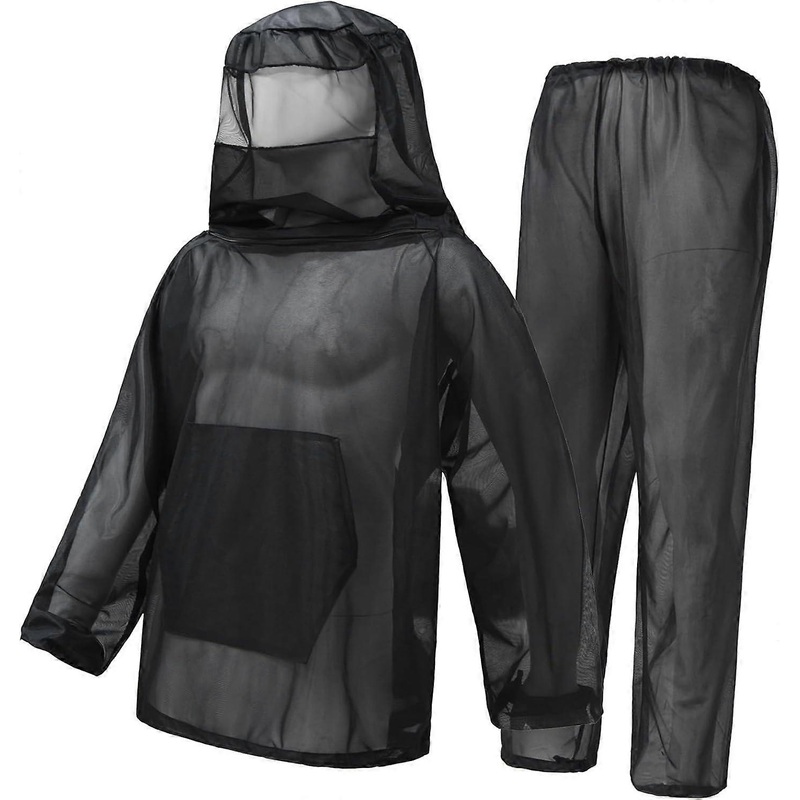 Beekeeping Suit Breathable Mesh Hood Unisex Protective Clothing For Honey Harvesting Size M XL