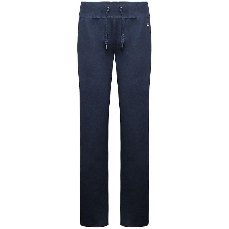 Champion Stretch Waist Small Graphic Logo Navy Blue Womens Track Pants
