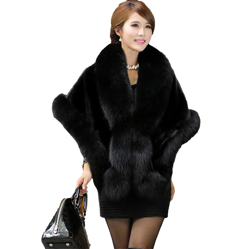 Women Fake Fur Winter Coat Model Matar Faux Fur Jacket Size S-XL