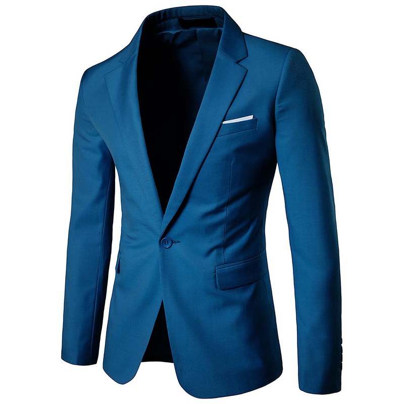 Yunclos Men’s One Button Slim Fit Business Daily Blazer