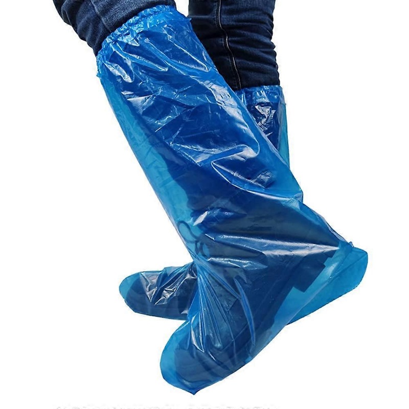 80 Pack Extra Large Disposable Durable Blue Luggage and Shoe Covers 19 Inch Water and Slip Resistant