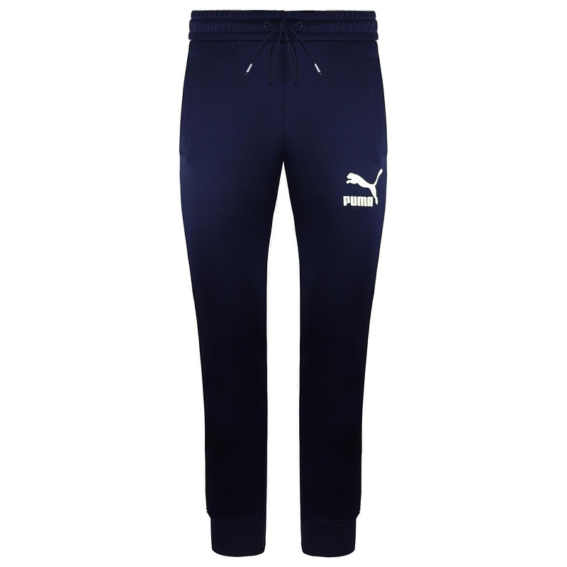 Puma Iconic T7 Slim Fit Stretch Waist Navy Mens Track Pants 595287 06