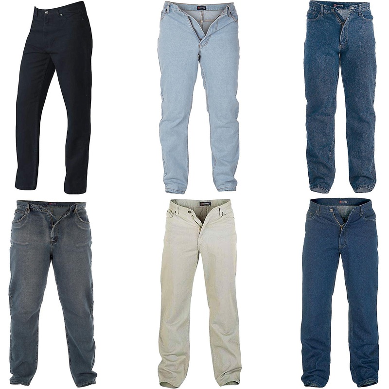 D555 Rockford Mens Comfort Big Tall King Size Casual Denim Jeans Pants