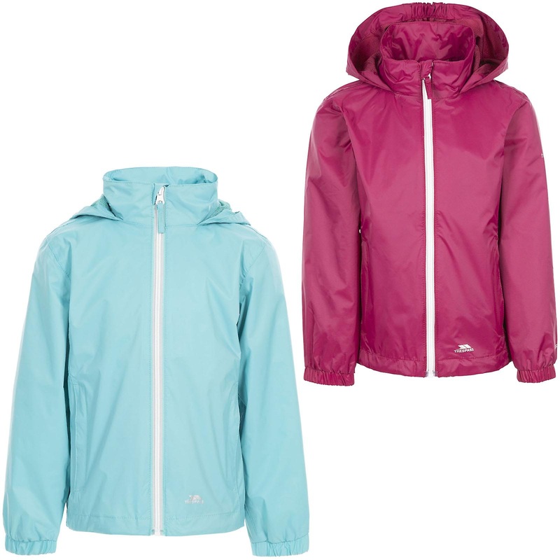 Trespass Kids Sabrina Hooded Waterproof Outdoor Walking Hiking Jacket Coat