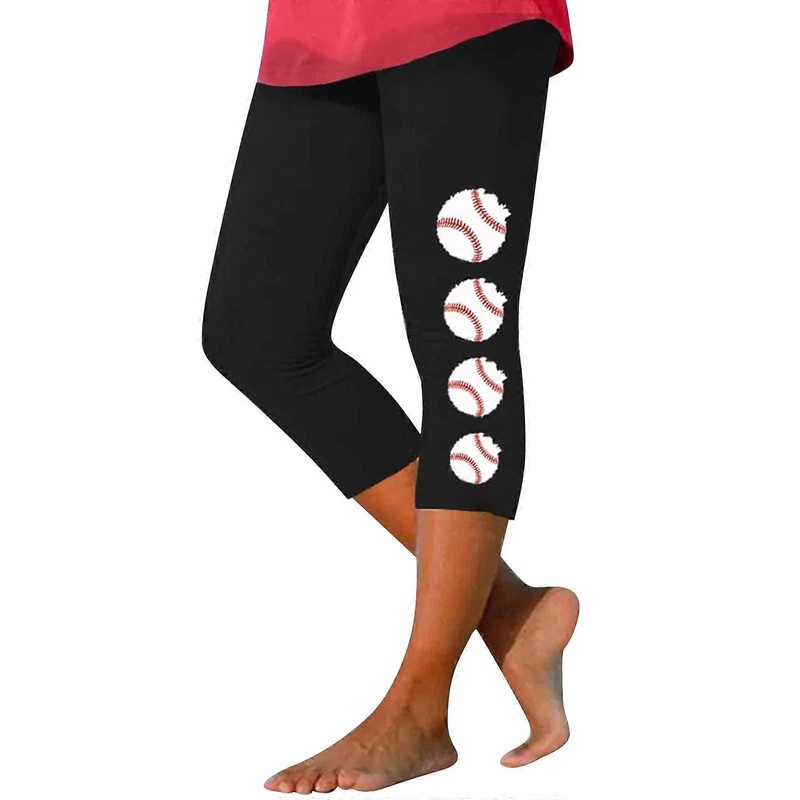 Women’s All Season Printed Elastic Slim Casual Stretch Glitter Shoulders Leggings A L