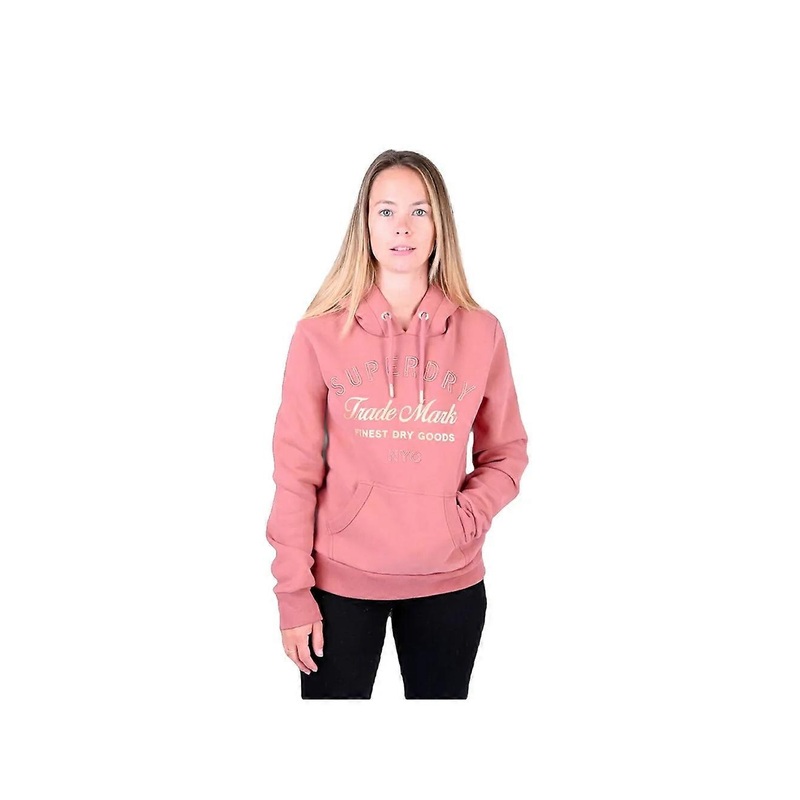 Women’s Superdry Metallic Sweatshirt Pink