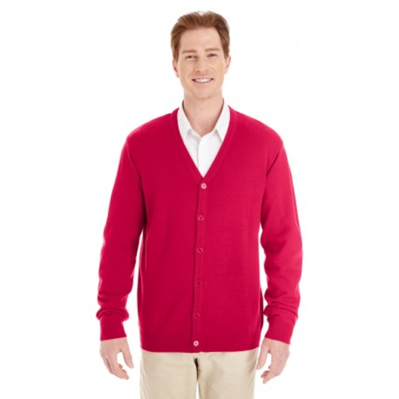 Harriton M425 Men’s Pilbloc V-Neck Button Cardigan Sweater | Harriton M425