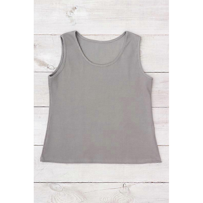Womens Basic Ribbed Tank  Comfortable Fit & Versatile Style, Summer,  HC 8187-019