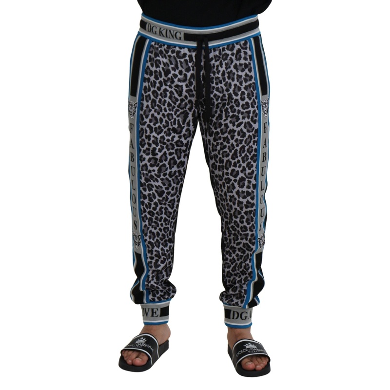 Dolce & Gabbana Men’s Multicolor Dg King Leopard Print Jogger Pants