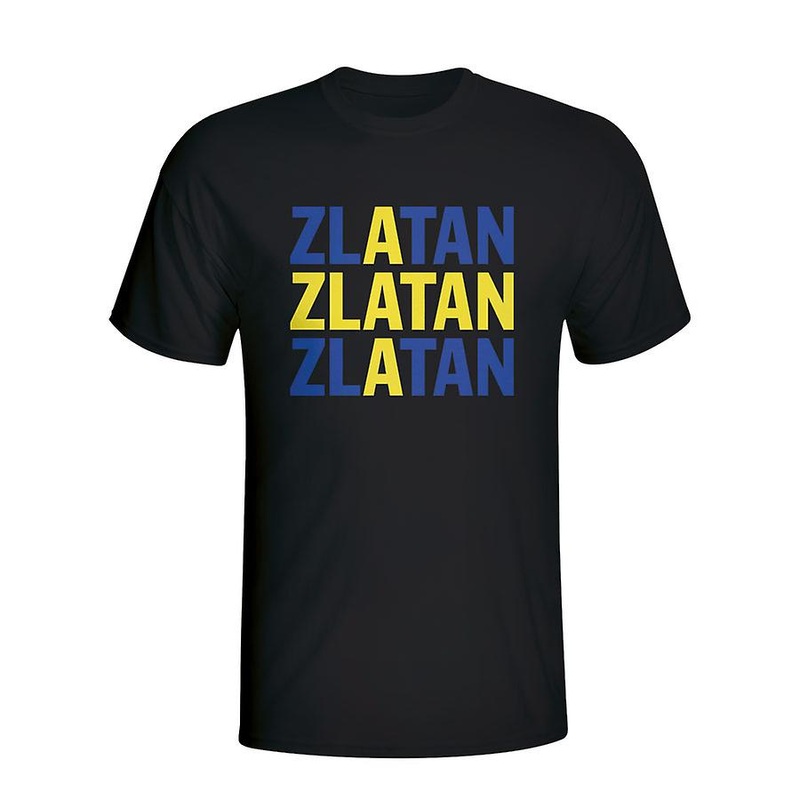 Zlatan Ibrahimovic Sweden Player Flag T-shirt (black) – Kids