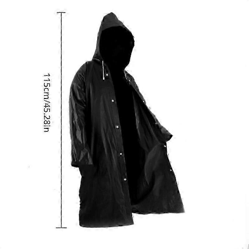 1pcs High Quality Eva Unisex Raincoat Thickened Waterproof Rain Coat Women Men Black Camping Waterproof Rainwear Suit Rain Suits
