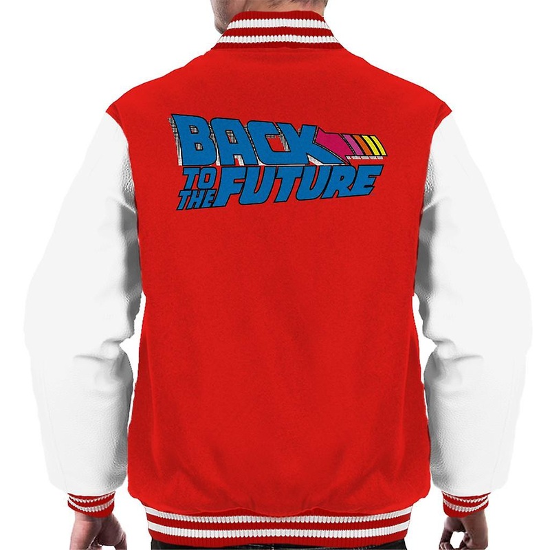 Back to the Future Stripped Arrow Men’s Varsity Jacket