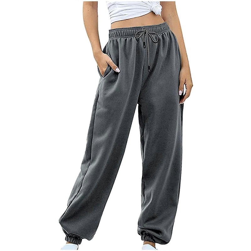 Women Joggers with Pockets High Waist Stretchy Harem Sweatpants Oversized Gym Training Trousers for Fitness and Comfort