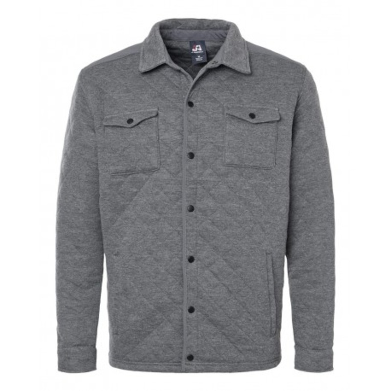 J. America 8889 Quilted Jersey Shirt Jacket | J. America 8889