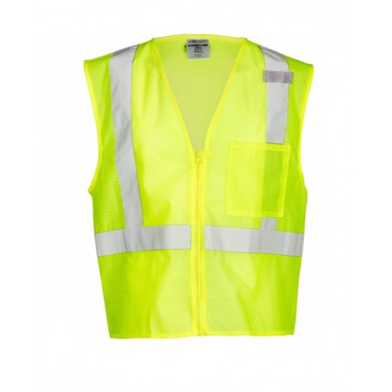 Kishigo 1089-1090 Single Pocket Zipper Mesh Vest | Kishigo 1089-1090