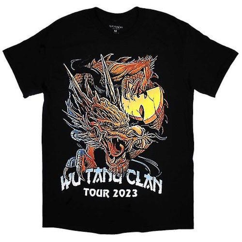 Wu-Tang Clan Unisex Adult Tour ’23 Dragon Back Print T-Shirt