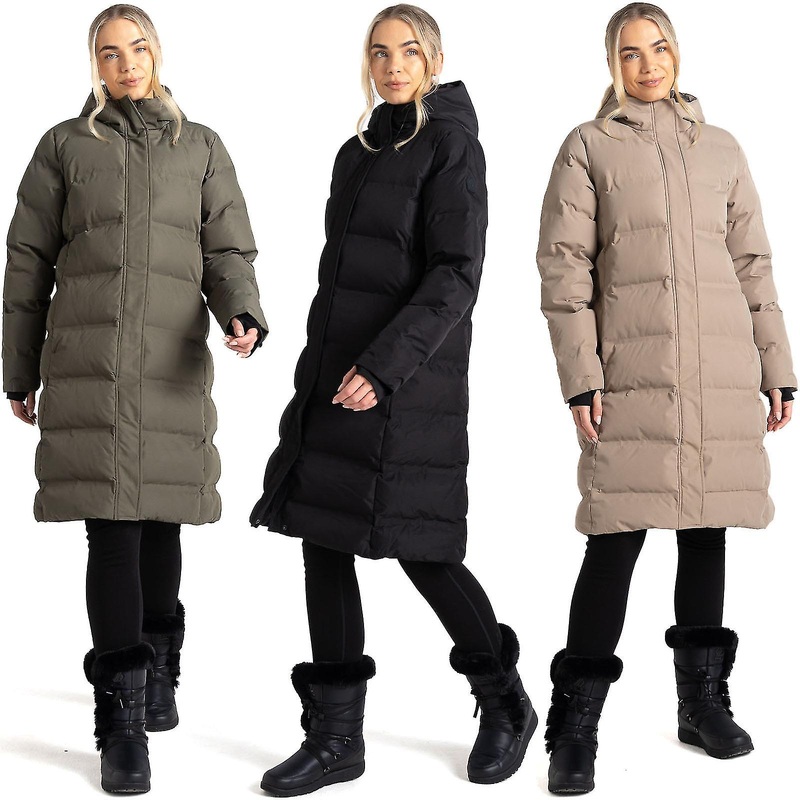 Dare 2b Womens Wander Waterproof Longline Hooded Padded Warm Winter Jacket Coat
