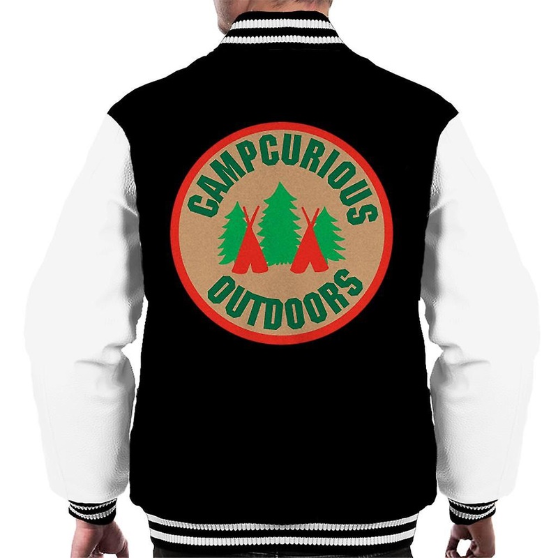 Curious George Camp Curious Outdoors Men’s Varsity Jacket