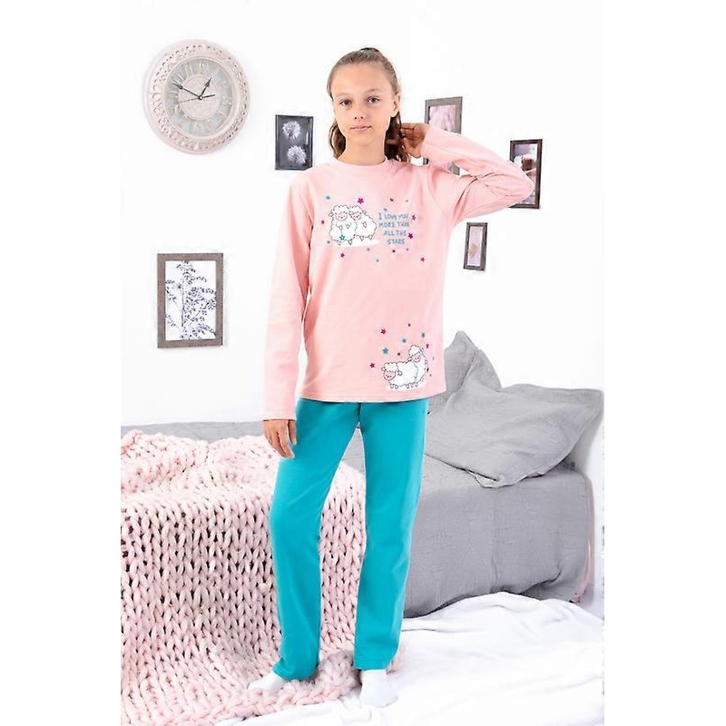 Girls Cozy Pajama Set  Comfortable Fit & Brushed Cotton, Demi-season,  HC 6076-023-33-2