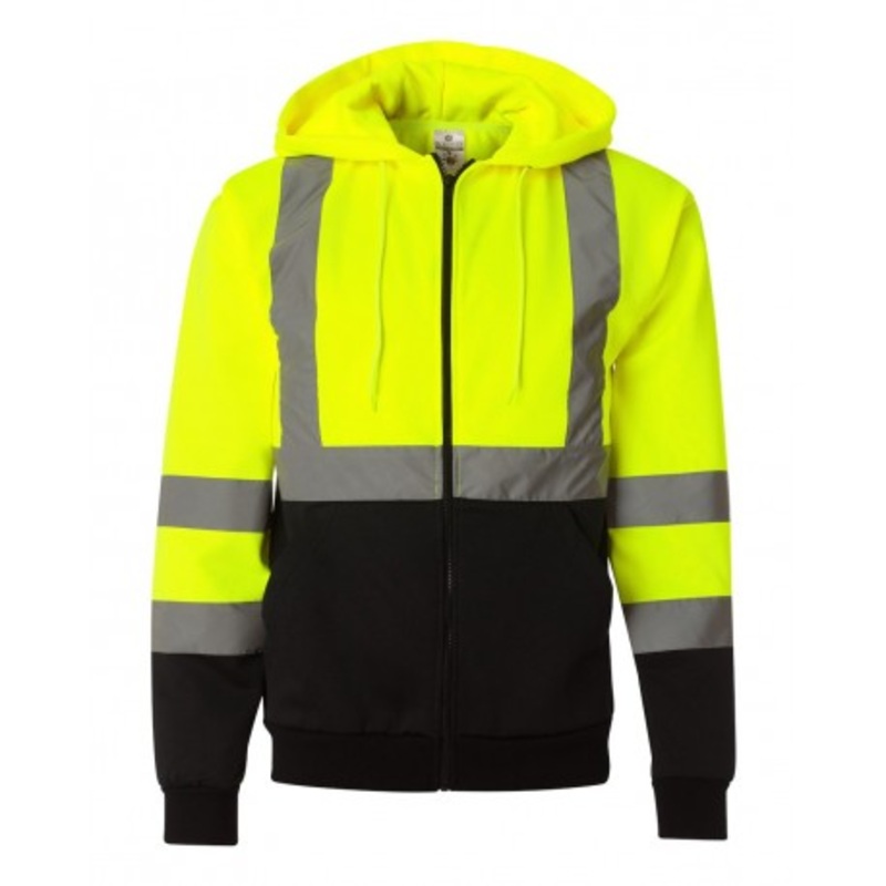 Kishigo JS102-103 Hi-Vis Full-Zip Hooded Sweatshirt | Kishigo JS102-103